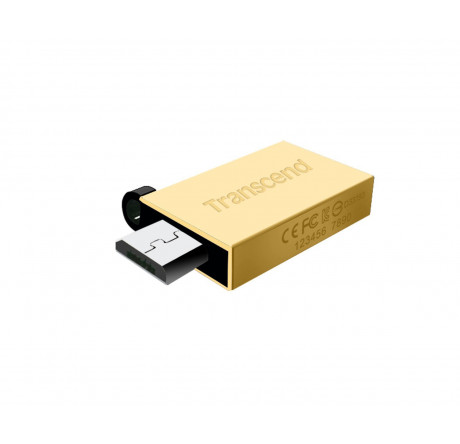 USB флеш-карта Transcend 16GB JETFLASH 380 OTG (Gold) Transcend - porhov-experts.ru – фото 2