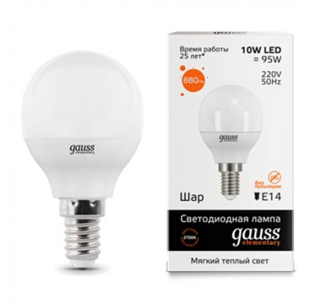 GAUSS LED ELEMENTARY CANDLE 10W GAUSS - porhov-experts.ru – фото 1