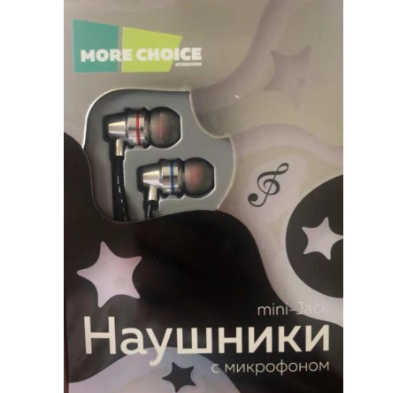 More Choice P71 вакуумные AUX разъём с МК и рег.громкости длина 1.2м черный Наушники MORE CHOICE - porhov-experts.ru – фото 1