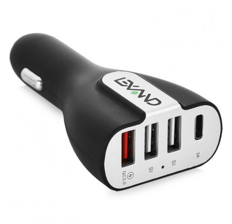 Lexand USB LP-4C (черный) азу с четырьмя портами  Автомобильное зарядное устройство  LEXAND - porhov-experts.ru – фото 1