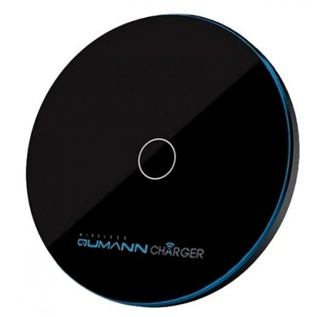 Qumann QWC-02 Wireless Disc Qi Fast Charger Black 50520 Беспроводное зарядное устройство  QUMANN - porhov-experts.ru – фото 1