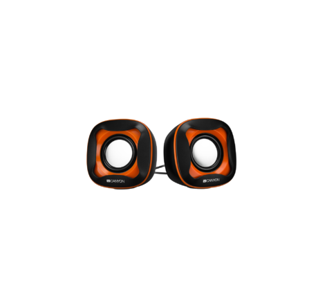 Canyon USB 2.0 Speaker black +orange 021C 2*3W 4 Ohm ABS 1.2m cable with USB2.0 & 3.5mm audi Колонки CANYON - porhov-experts.ru – фото 1