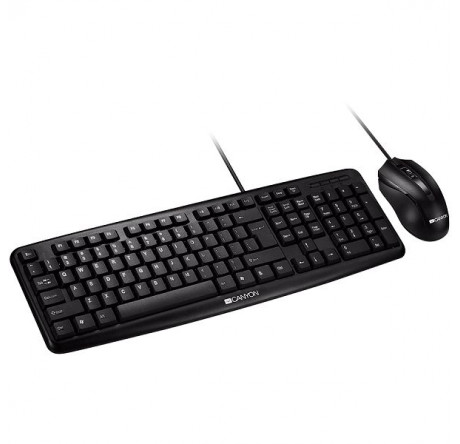 Canyon C8CNECSE USB standard KB water resistant RU layout bundle with optical 3D wired mice Комплект CANYON - porhov-experts.ru – фото 1