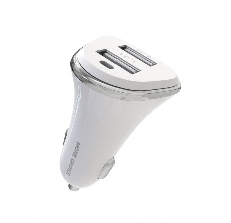 More Choice AC22 2USB 2.4A  белый Автомобильное зарядное устройство  MORE CHOICE - porhov-experts.ru – фото 1