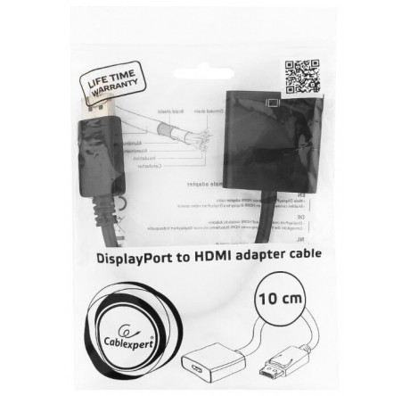 Cablexpert A-DPM-HDMIF-002 DisplayPort -> HDMI 20M/19F, пакет Переходник  CABLEXPERT - porhov-experts.ru – фото 1