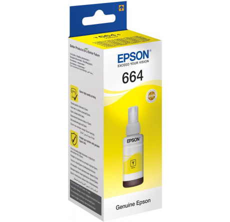 Epson Yellow для L100 70ml желтый C13T66444A Картридж  Epson - porhov-experts.ru – фото 1