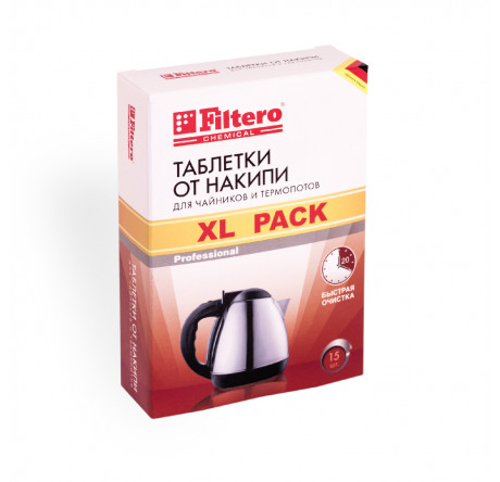 Таблетки от накипи д/чайников Filtero XL Pack, арт 609 Filtero - porhov-experts.ru – фото 2