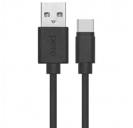 PERO DC-03 Type-C, 2А, 2м, черный Fast Charge Дата-кабель  PERO - porhov-experts.ru – фото 1