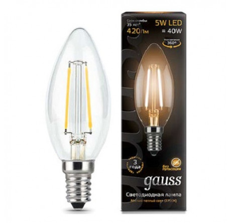 GAUSS LED FILAMENT CANDLE OPAL E14 GAUSS - porhov-experts.ru – фото 1