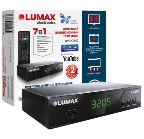 Lumax DVB-T2 DV3205HD Цифровой телевизионный приемник Тюнер  LUMAX - porhov-experts.ru – фото 1