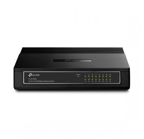 TP-Link 16-портовый 10/100 Мбит/с коммутатор, 16 портов RJ45 10/100 Мбит/с, 1U 13-дюймовы Коммутатор Tp-link - porhov-experts.ru – фото 1