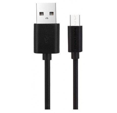 More choice USB 2.1A для micro USB  Light 1м черный K13m Дата-кабель  MORE CHOICE - porhov-experts.ru – фото 1