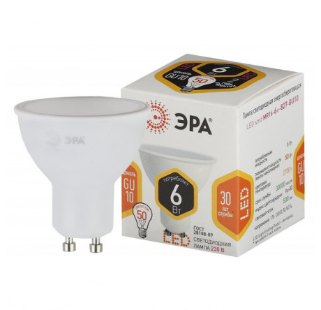 LED MR16-6W-827-GU10 ЭРА ЭРА - porhov-experts.ru – фото 1