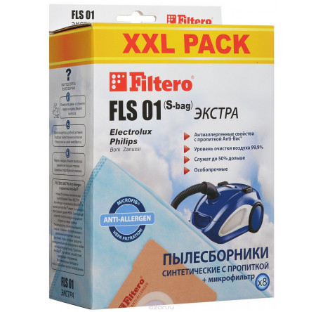 Пылесборник Filtero FLS 01 (S-bag) (8) XXL PACK Filtero - porhov-experts.ru – фото 1