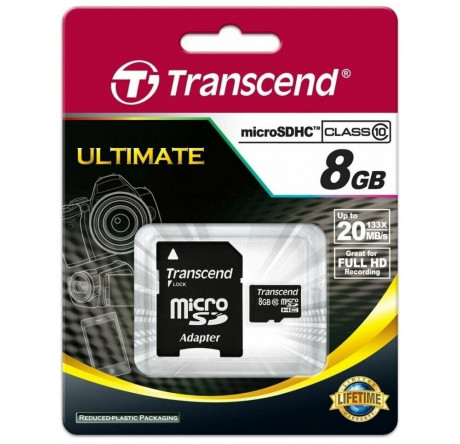 Карта памяти Transcend 8GB SDHC Class10 Transcend - porhov-experts.ru – фото 1