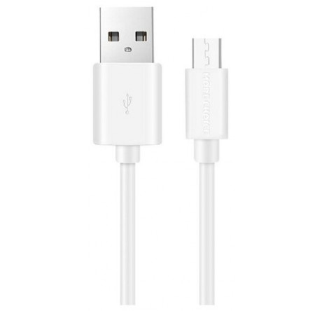 More choice USB 2.1A для micro USB Light 1м белый K13m Дата-кабель  MORE CHOICE - porhov-experts.ru – фото 1